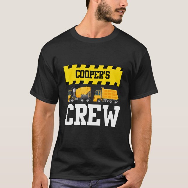 T-shirt Cooper Construction Crew Doublon Personnalisé Dump (Devant)