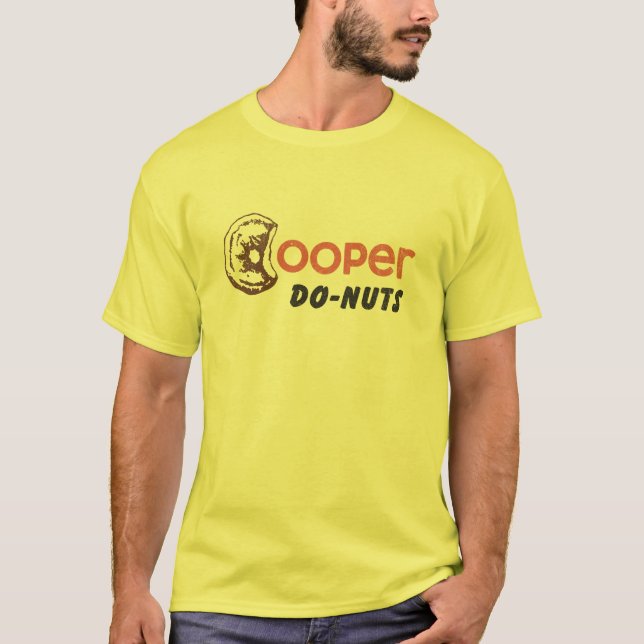 T-shirt Cooper Donuts vintage rétro distrayé (Devant)