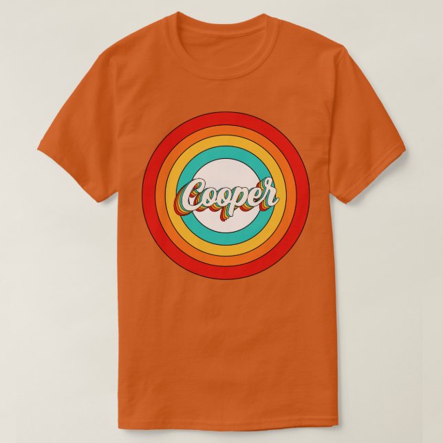 T-shirt Cooper Nom Chemise Vintage Cooper Circle (Design devant)