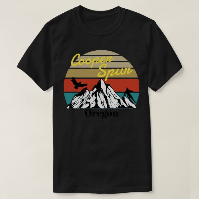 T-shirt Cooper Spur ski Oregon (Design devant)