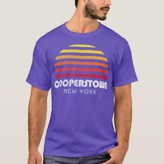 T-shirt Cooperstown New York Vacation Retro Sunset