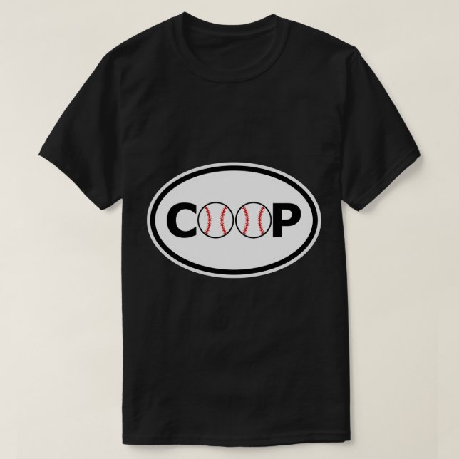 T-shirt Cooperstown NY Coop New York Oval Euro Bumper Stic (Design devant)