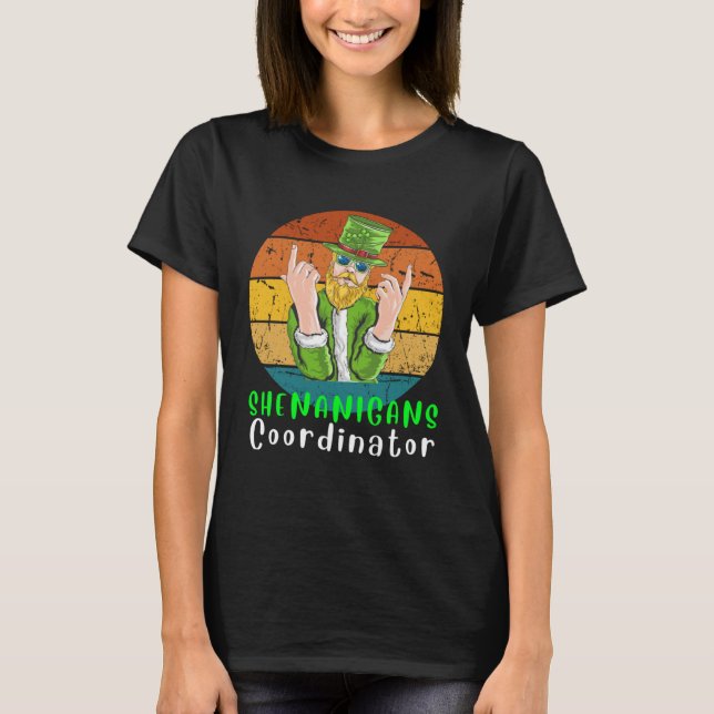 T-shirt Coordinateur des Shenanigans Shamrock Leprechaun U (Devant)