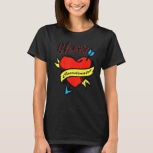 T-shirt Coordinateur Du Chaos Coeur Rouge Définition Pour