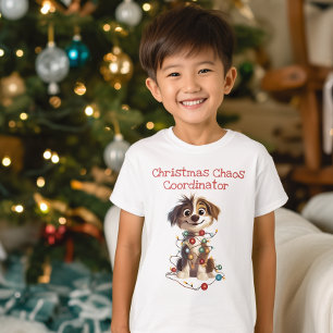 T-shirt Coordinateur du Chaos de Noël des chiots coquins