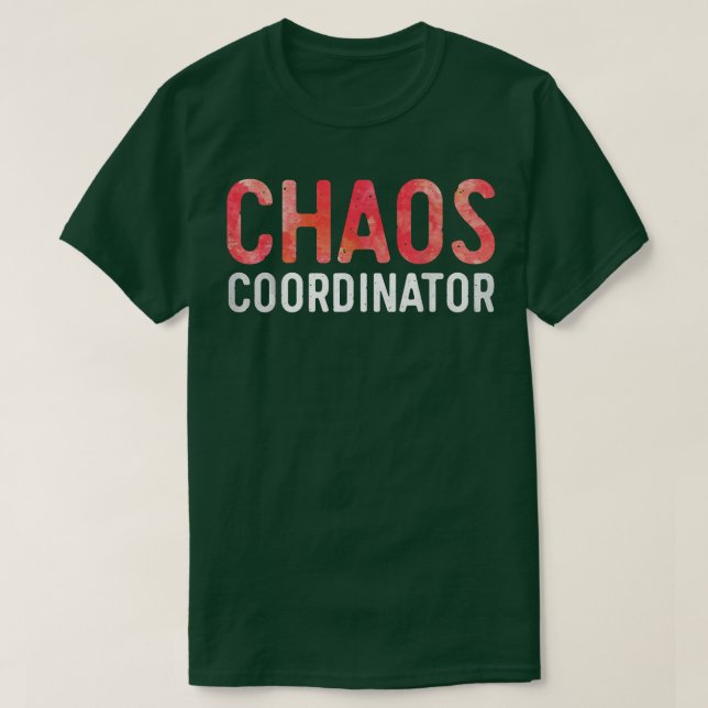 T-shirt Coordinateur du Chaos Maman et Papa (Design devant)