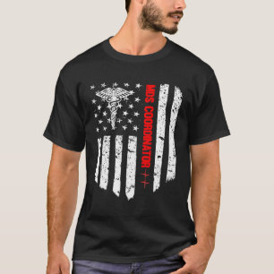 T-shirt Coordinateur Mds American Flag Rn Infirmière inscr