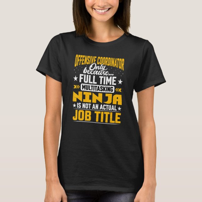 T-shirt Coordinateur offensif Titre du poste Gestionnaire  (Devant)