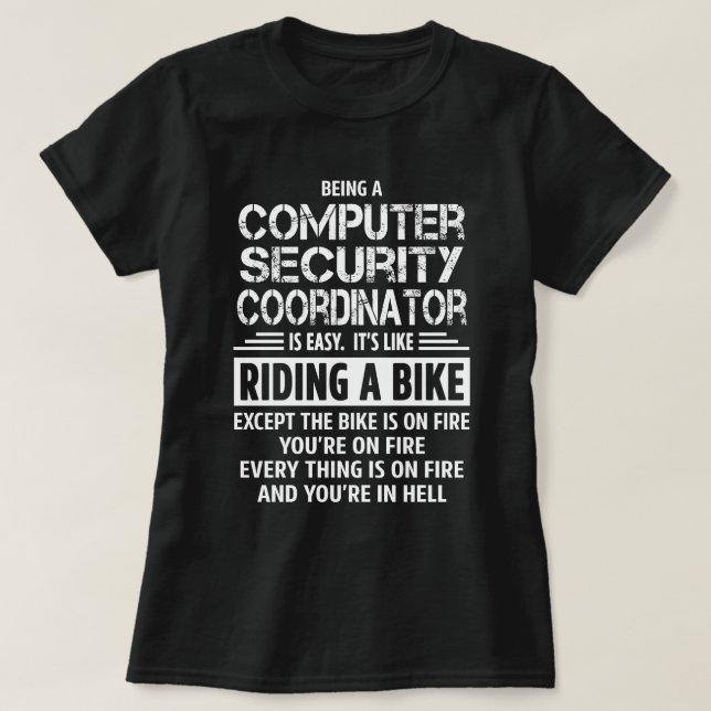 T-shirt Coordonnateur de la sécurité informatique (Design devant)