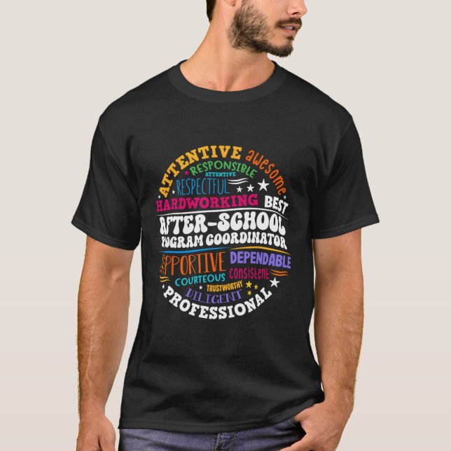 T-shirt Coordonnateur de programme après l'école, semaine  (Devant)