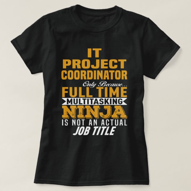 T-shirt Coordonnateur des projets informatiques (Design devant)