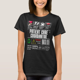 T-shirt Coordonnateur des soins aux patients Caractères co