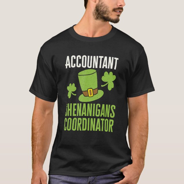 T-shirt Coordonnateur du comptable Jour de la Saint Patric (Devant)