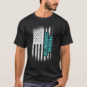 T-shirt Coordonnateur du programme avec drapeau américain