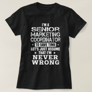 T-shirt Coordonnateur principal du marketing