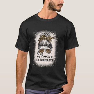 T-shirt Coordonnatrice de chaos Léopard Chignon décoiffé F