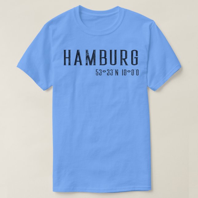 T-shirt Coordonnées 1 de Hambourg (Design devant)