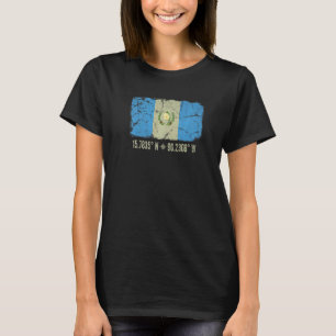 T-shirt Coordonnées du drapeau du Guatemala Hommes Femmes