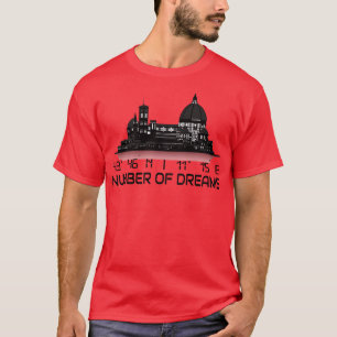 T-shirt Coordonnées GPS Florence Skyline Dream City