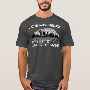 T-shirt Coordonnées GPS Los Angeles Skyline Dream City