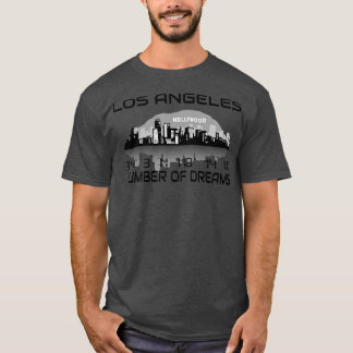 T-shirt Coordonnées GPS Los Angeles Skyline Dream City 1