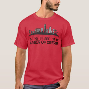 T-shirt Coordonnées GPS Silhouette de Miami Skyline Florid