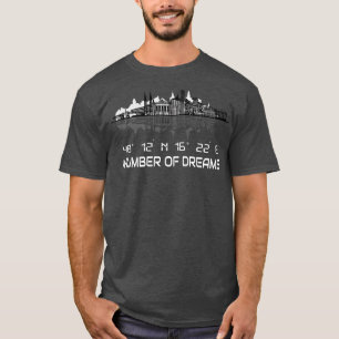 T-shirt Coordonnées GPS Silhouette Skyline Vienna