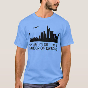 T-shirt Coordonnées GPS Ville De Francfort Skyline Dream 1