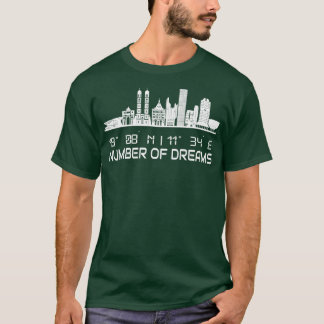 T-shirt Coordonnées GPS Ville De Munich Skyline Dream City