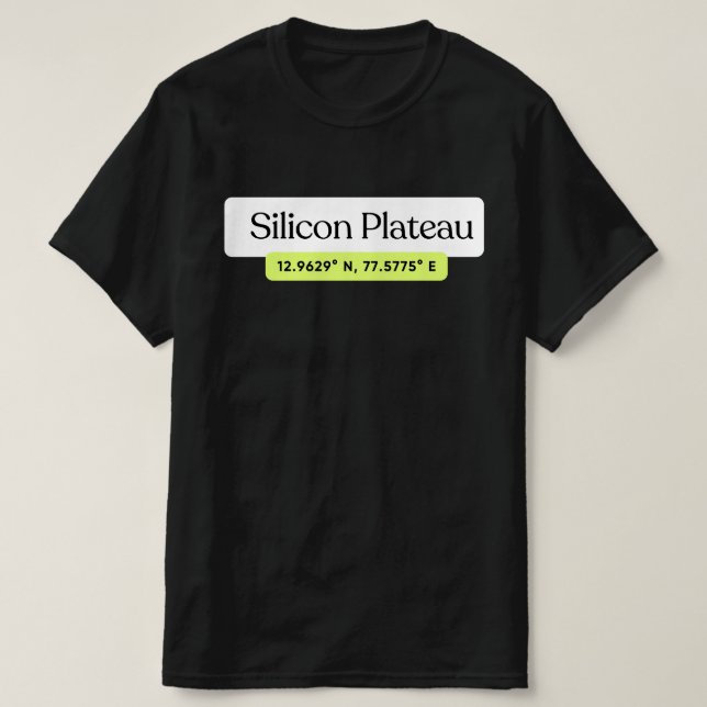T-Shirt Coordonnées Silicon Plateau Bengaluru (Design devant)