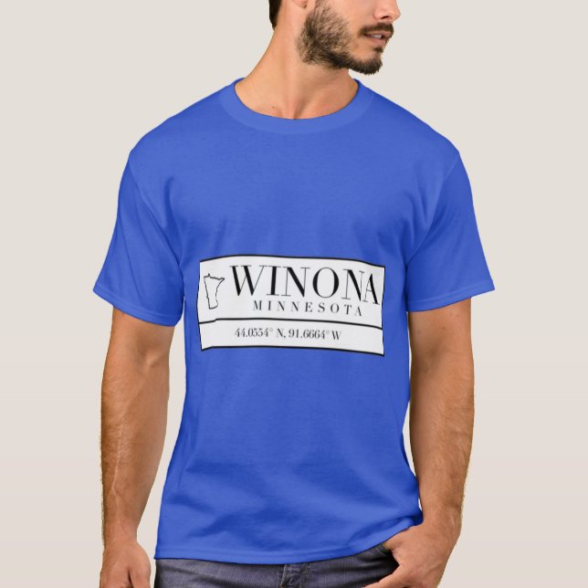 T-shirt Coordonnées Winona Minnesota (Devant)