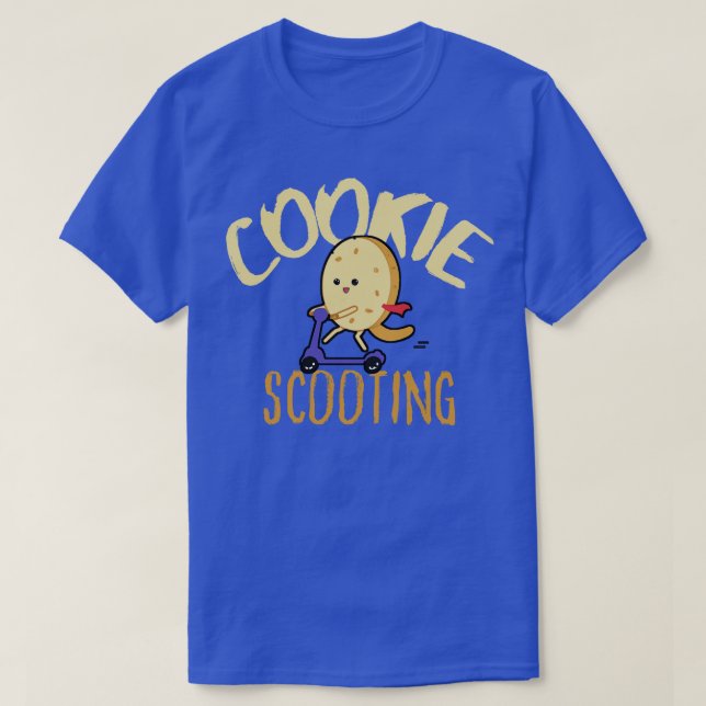 T-shirt Cooter ES amusant Cute Kawaii Cookie Driving Scoot (Design devant)