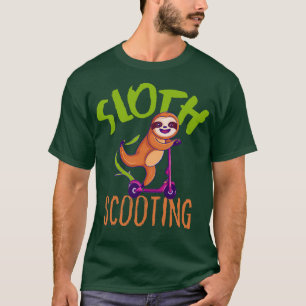 T-shirt Cooter ES amusant Cute Kawaii Sloth Driving Scoote