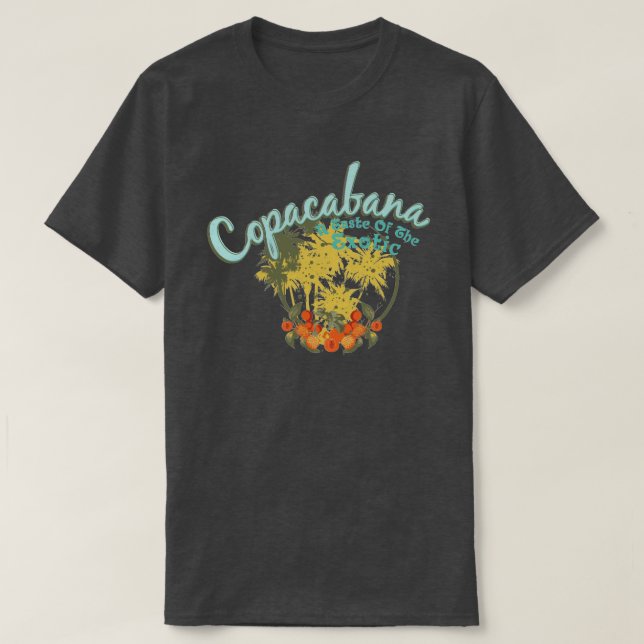 T-shirt Copacabana homme | Rétro | VINTAGE | Obscur (Design devant)
