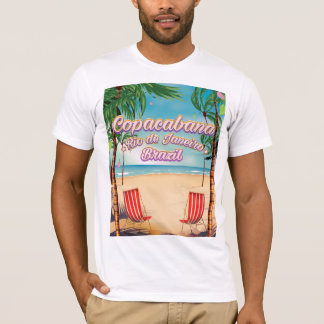 T-shirt Copacabana, Rio de Janeiro affiche de la plage de