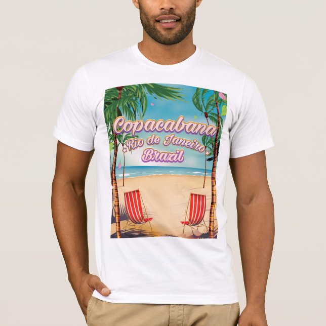 T-shirt Copacabana, Rio de Janeiro affiche de la plage de  (Devant)