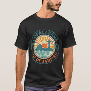 T-shirt Copacabana Rio de Janeiro Brésil Plage Rétro