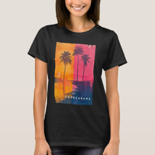 T-shirt Copacabana Rio de Janeiro Brésil Plage Rétro Couch