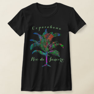 T-shirt Copacabana Rio de Janeiro Palmier tropical sauvage