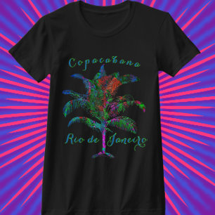 T-shirt Copacabana Rio de Janeiro Palmier tropical sauvage