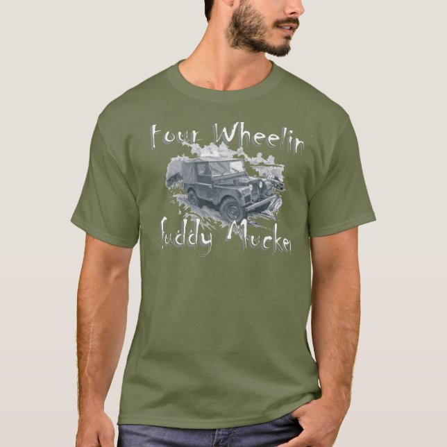 T-shirt Copain de quatre Wheelin Fuddy - Land Rover (Devant)