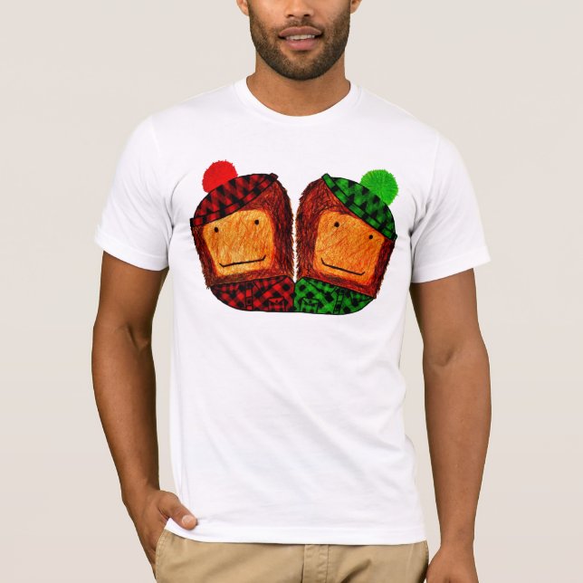 T-shirt Copains de plaid de Sasquatch (Devant)