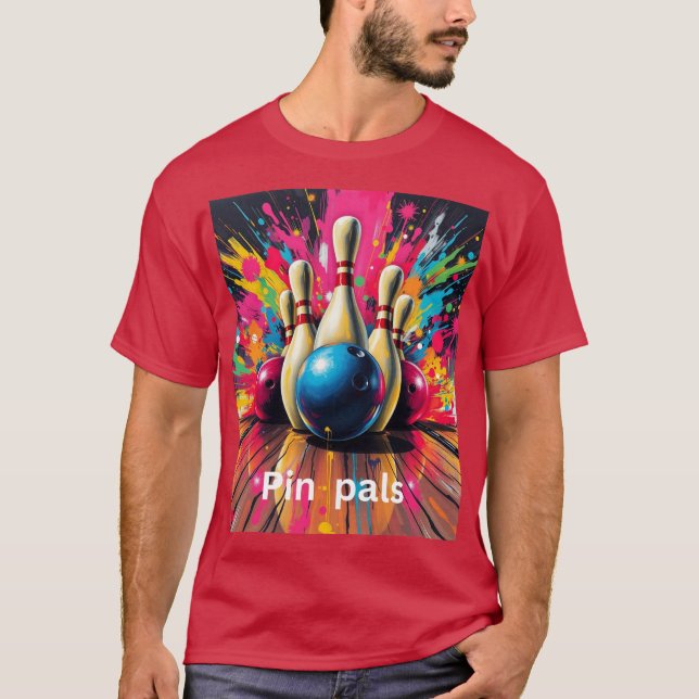 T-shirt Copains de quilles de bowling (Devant)