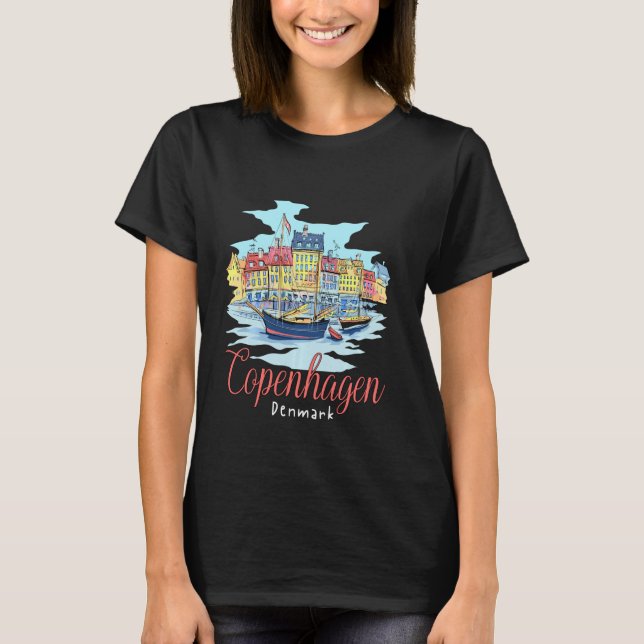 T-shirt Copenhague Danemark (Devant)