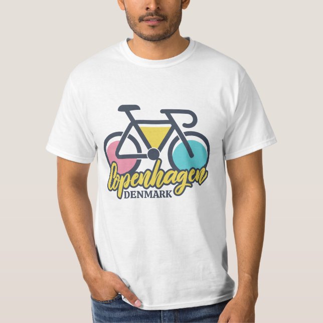 T-shirt Copenhague Danemark Cyclisme (Devant)