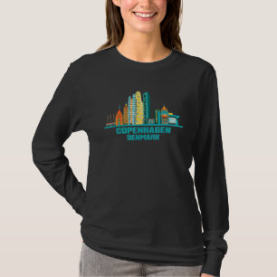 T-shirt Copenhague Danemark Skyline Dane Cityscape Danes D