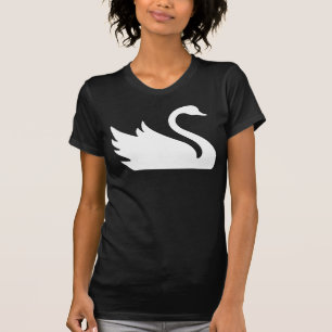 T-shirt Copie assez blanche d'oiseau de cygne