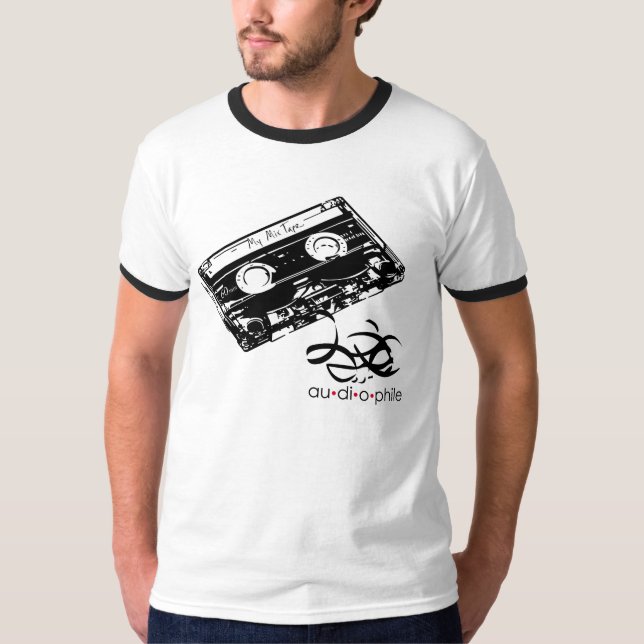T-shirt Copie blanche Audiophile de pièce en t (Devant)
