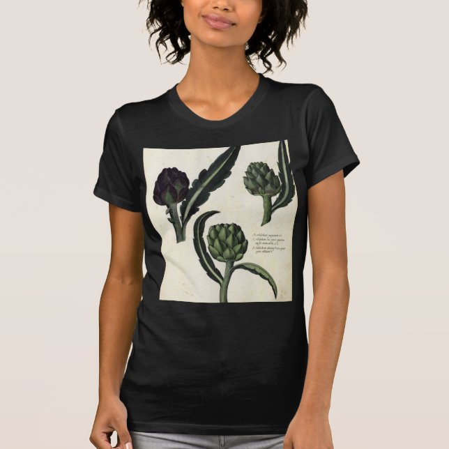 T-shirt Copie botanique d'artichaut vintage (Devant)