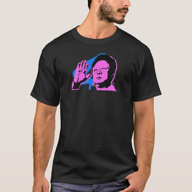 T-shirt copie de Kim Jong-il dans le rose (Devant)